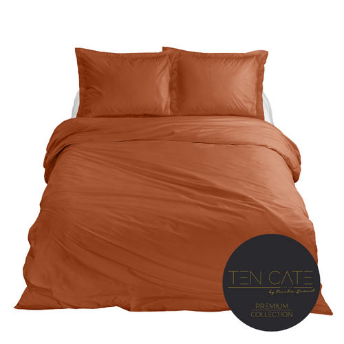 Ten Cate premium - dekbedovertrekset - 140x200/220 - 100% katoen satijn - oranje - vtwonen shop