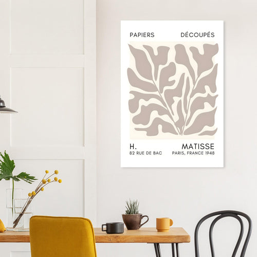 Artfulprints  Matisse – Seabed shapes grey   poster 70x100 cm - vtwonen shop