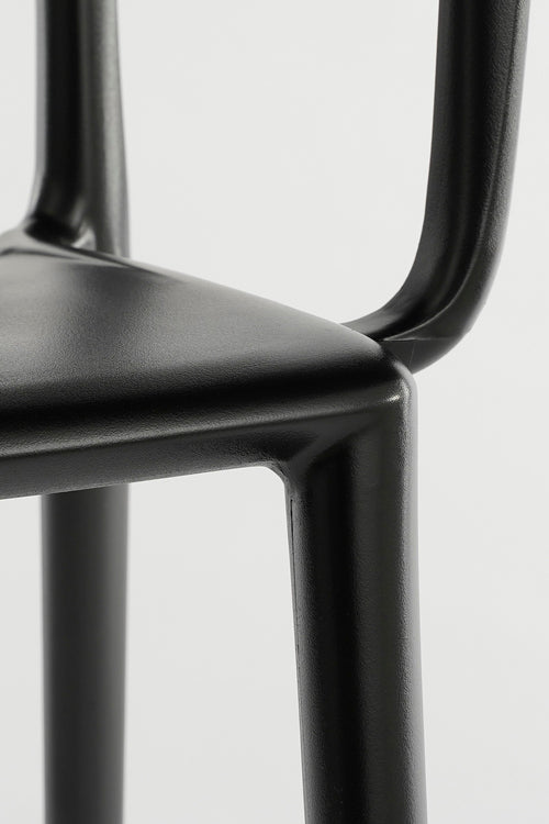 Mica Decorations  Paloma Tuinstoel - L53 x B53 x H78 cm - Polypropyleen - Zwart