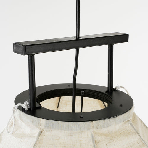 Mica Decorations Pego Hanglamp - H73 x Ø54 cm - Linnen - Off-white - vtwonen shop