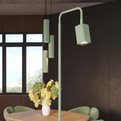 Sollux Lighting Hanglamp RAYO 3L saliegroen - 45x6x98cm