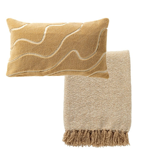 Dutch Decor set sierkussen en plaid - Ciri en Sally - Beige - vtwonen shop