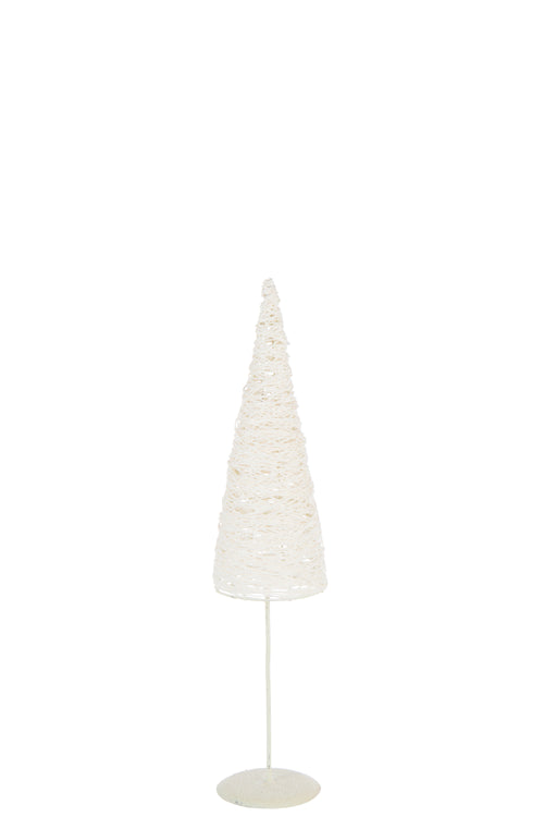 J-Line decoratie Kerstboom Op Voet - metaal/papier - wit - small - vtwonen shop