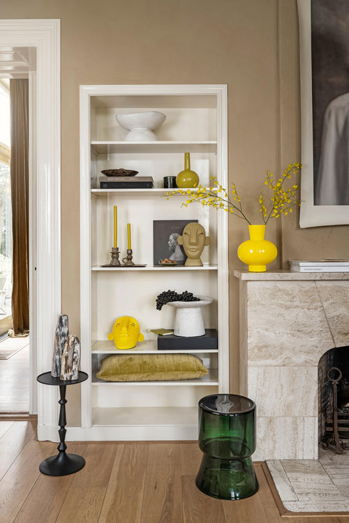 vtwonen Vaas - Metaal - Geel - 23x27cm - vtwonen shop