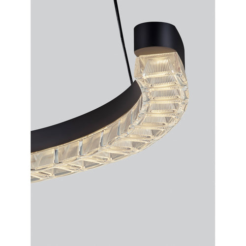 Nova Luce GREAMY Geïntegreerde LED-hanglamp voor plafond, zandkleurig zwart, Triac dimbaar, 21W, 1365lm, 3000K