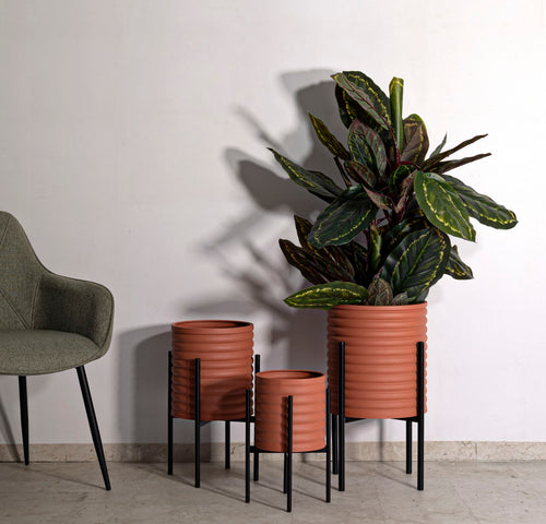 Mauro Ferretti plantenpot - set van 3 - Ø 36x56,5-30x48,5-24x37,5 cm