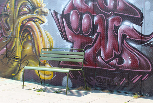 MaximaVida metalen tuinbank Max 120 cm olijfgroen - vtwonen shop