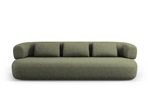 Micadoni Bank Jenny 4-zits, chenille, groente - 90x226x73cm