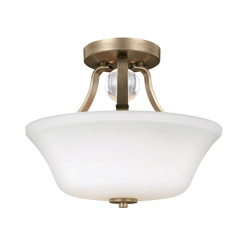 Elstead Evington - 2-lichts semi-inbouw plafondlamp goud, E27