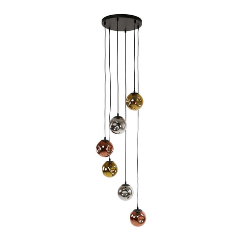 Giga Meubel Hanglamp Stellar - Zilver Metaal - 50x50x180cm