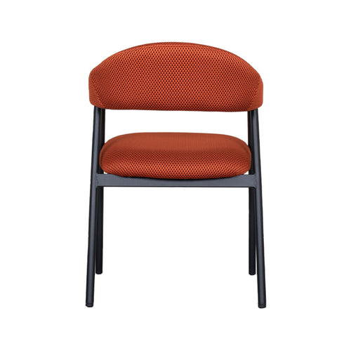 LABEL51 Eetkamerstoel Amaze - Oranje Stof - Zithoogte 50cm - Set van 2