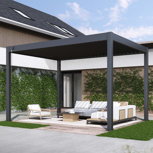 Garden Impressions Pergola bioclimatic tuinpaviljoen 300x400xH255 cm - antraciet