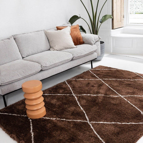Interieur05 berber vloerkleed Nea- roest/cream - 150 x 80 cm