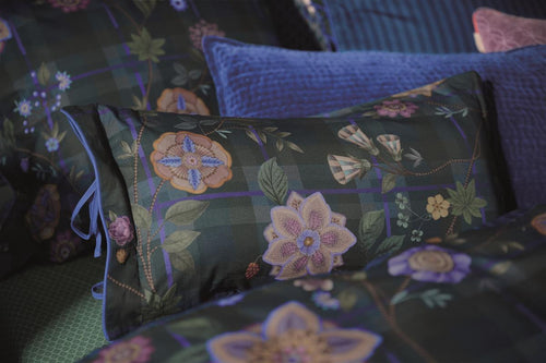 Pip Studio decoratiekussen Flores Felices - 35x60 cm - donker blauw - vtwonen shop