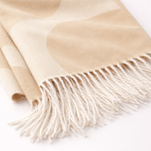 SWIRL - plaid 140x180 cm - golvend motief - Irish Cream - beige