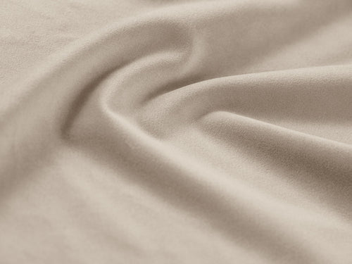Cosmopolitan Design Opbergbed met hoofdeinde Colonel 140x200cm, flueel, lichtbeige - 220x160x100cm