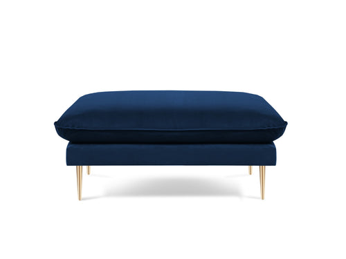 Cosmopolitan Design Poef Vienna flueel, koningsblauw - 73x93x43cm