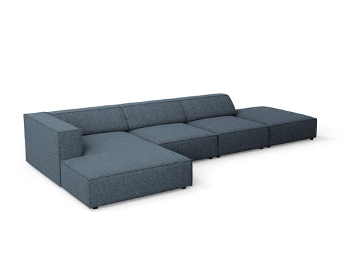 Cosmopolitan Design linker hoekbank Arendal 5-zits, chenille, koningsblauw - 166x341x70cm