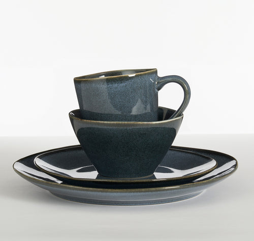 Mica Decorations Racco Serviesset 4 Persoons  - Steengoed - Donkergrijs - vtwonen shop