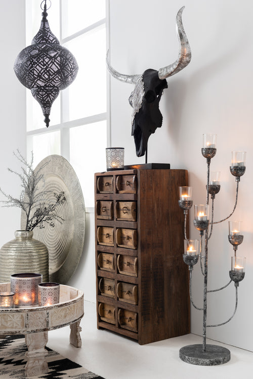 J-Line kast 12 Laden Brut - gerecycleerd hout - bruin - vtwonen shop