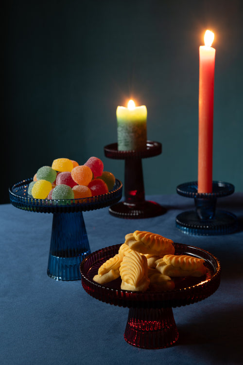 J-Line kaarshouder Nelly - glas - rood - 3 stuks - vtwonen shop