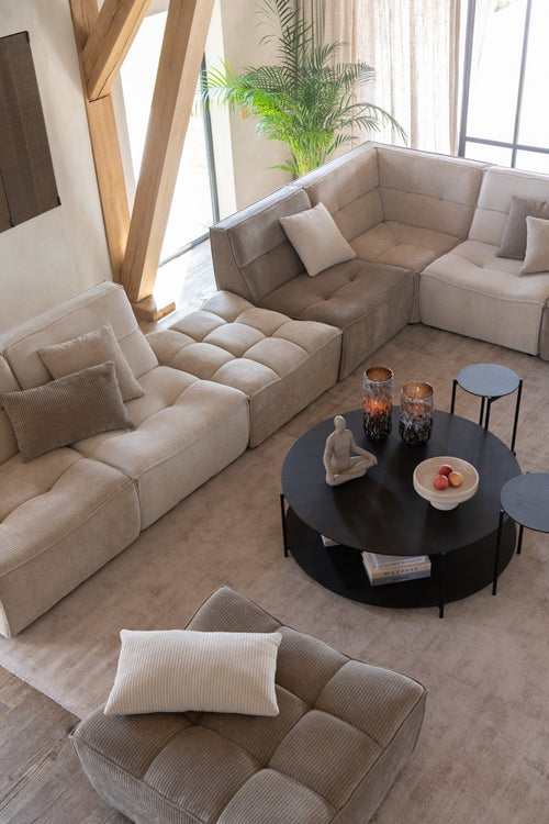 J-Line sofa grid - populierenhout/schuim - beige