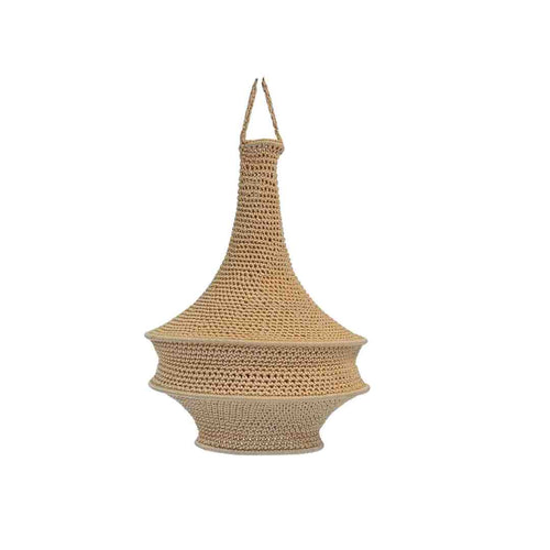 MÔMÉ Hanglamp Zara - zand - viscose  - Ø 30 cm / H 47 cm - fishnet design - vtwonen shop
