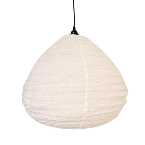 MÔMÉ Hanglamp Dome - off white - linnen - XL - Ø 60 cm / H 54 cm - vtwonen shop