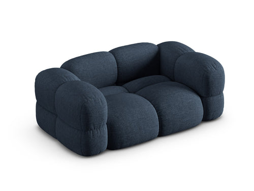 Cosmopolitan Design Bank Loretto 2-zits, structurele stof donkerblauw - 100x180x68cm