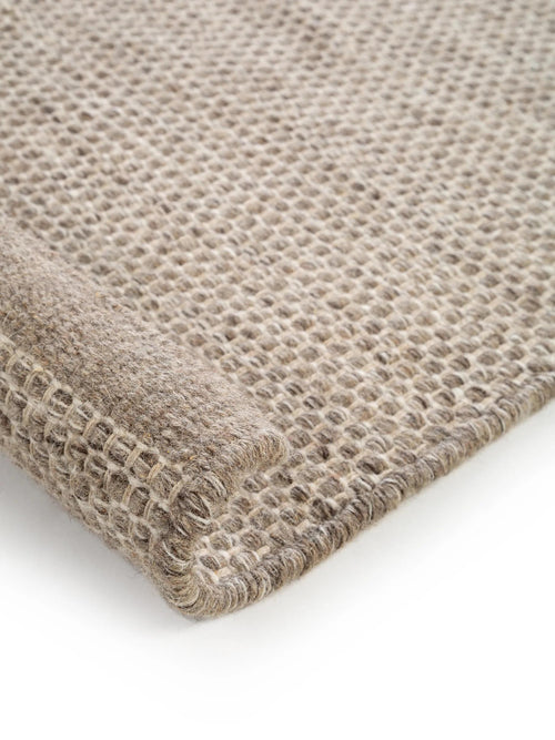benuta wollen vloerkleed Rocco - taupe - 140x200 cm
