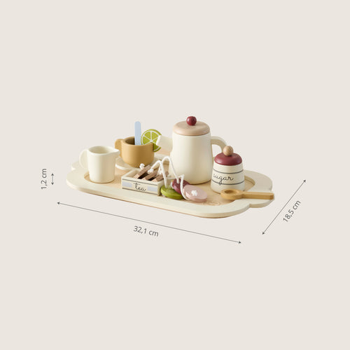 Petite Amélie Hölzernes Teeservice - 19 delig - Noisette - vtwonen shop