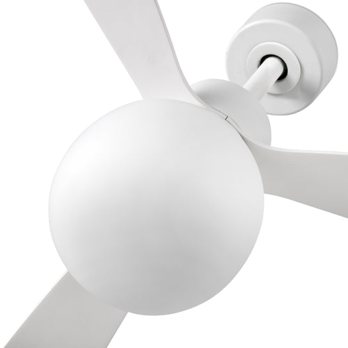 Faro Amelia Grote Ball Led Witte Plafondventilator 20W 2700K, 6 Snelheden