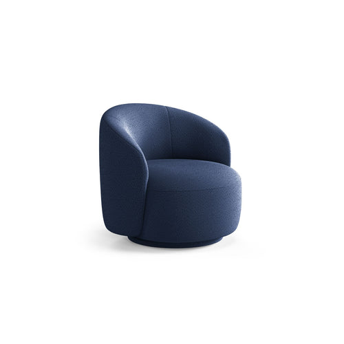 Cosmopolitan Design - Draaistoel Savona boucle marineblauw - 83x86x76.5cm