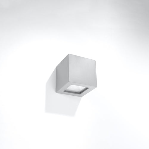 Sollux Lighting Wandlamp keramiek LEO grijs - 14x14x14cm
