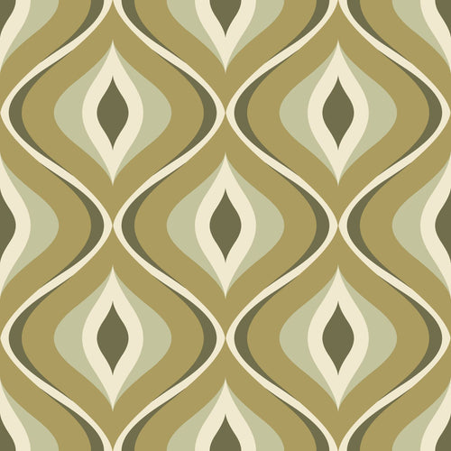 ESTAhome behang retro ornamenten vergrijsd groen - 50 x 900 cm - 130987 - vtwonen shop