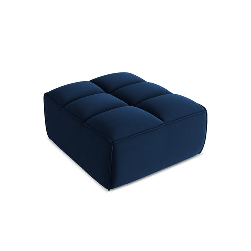 LaMiaSofa Poef Belluno - velours - koningsblauw - 80x93x43