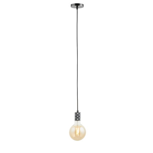 Lighto | Pendel Zwart Titanium | Inclusief Lichtbron Goud | Retro | 1.5m Snoer | Met Plafondkap - vtwonen shop