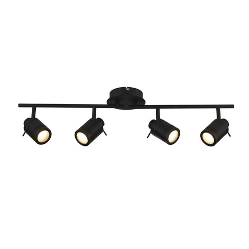 Searchlight Samson 4 Licht IP44 Badkamer Spot SplitBar, Mat Zwart IP44