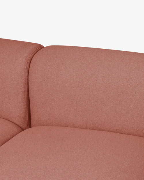 noo.ma Flom 3-zitsbank Pink Clay - soft zitcomfort, 262x96,5x68 cm