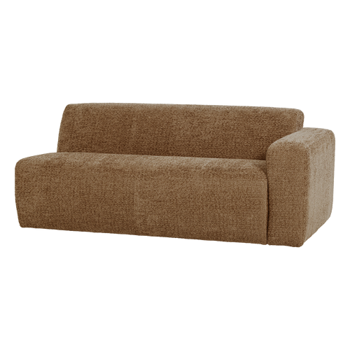 WOOOD 2-zits bank arm rechts Mojo Base - Wollig - Honinggeel - 74x185x97