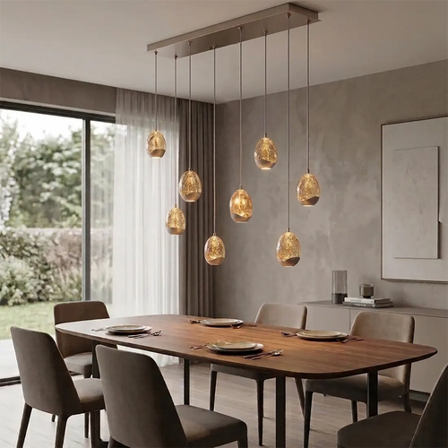 Highlight hanglamp Egg - 8 lichts - 115  x 155   cm - champagne