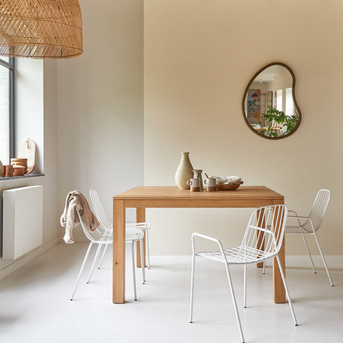 Tikamoon Massief eiken tafel voor 4/6 personen - Naturel