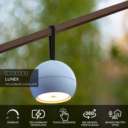 Lucide wandlamp LUNEX - Geïntegreerde LED - Wit - vtwonen shop