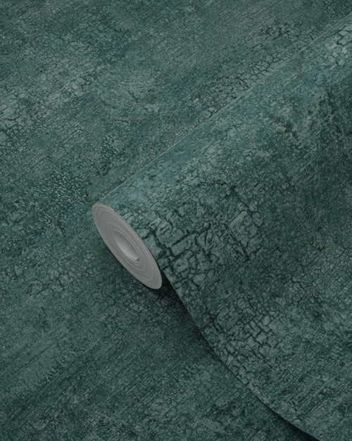 Origin Wallcoverings behang natuursteen met craquelé effect smaragd groen - 53 cm x 10,05 m - 347561 - vtwonen shop