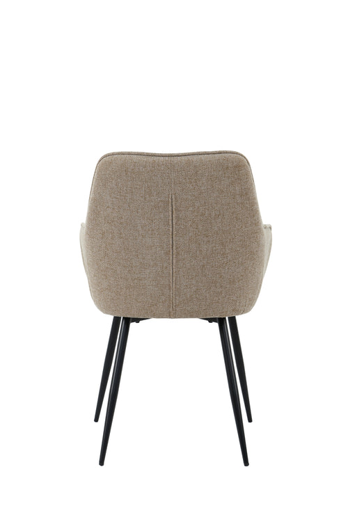 Housecraft Living Maud Eetkamerstoelen met armleuning Taupe - Set van 2 - vtwonen shop