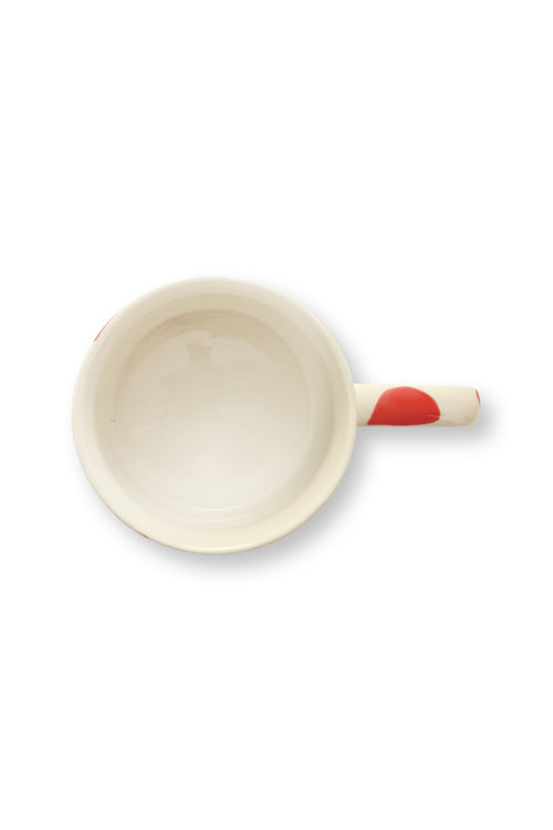 vtwonen - Mokken - Rood - Stippen - Set van 2 - Keramiek - 350ml