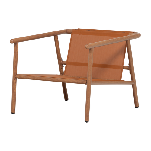 WOOOD loungestoel tuin Cavero - Aluminium - Terra/Naturel - 57x87x68