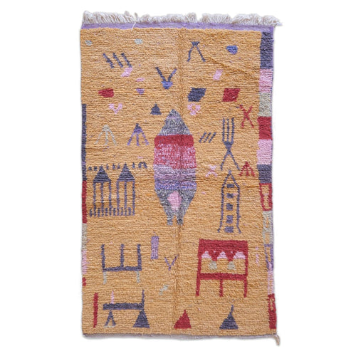 AFK Living vloerkleed Berber - handgemaakt - Wol - 151 x 248 cm