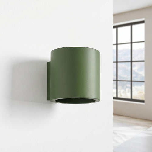 Sollux Lighting Wandlamp ORBIS 1 olijfgroen - 10x12x10cm