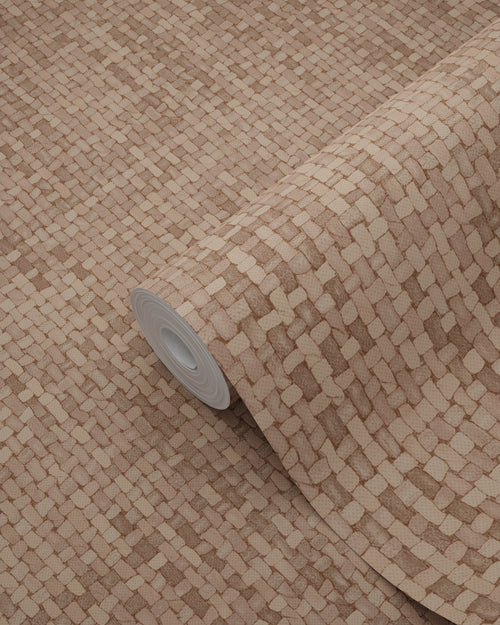 Origin Wallcoverings behang geweven linnenstructuur bruin - 50 x 900 cm - 348052